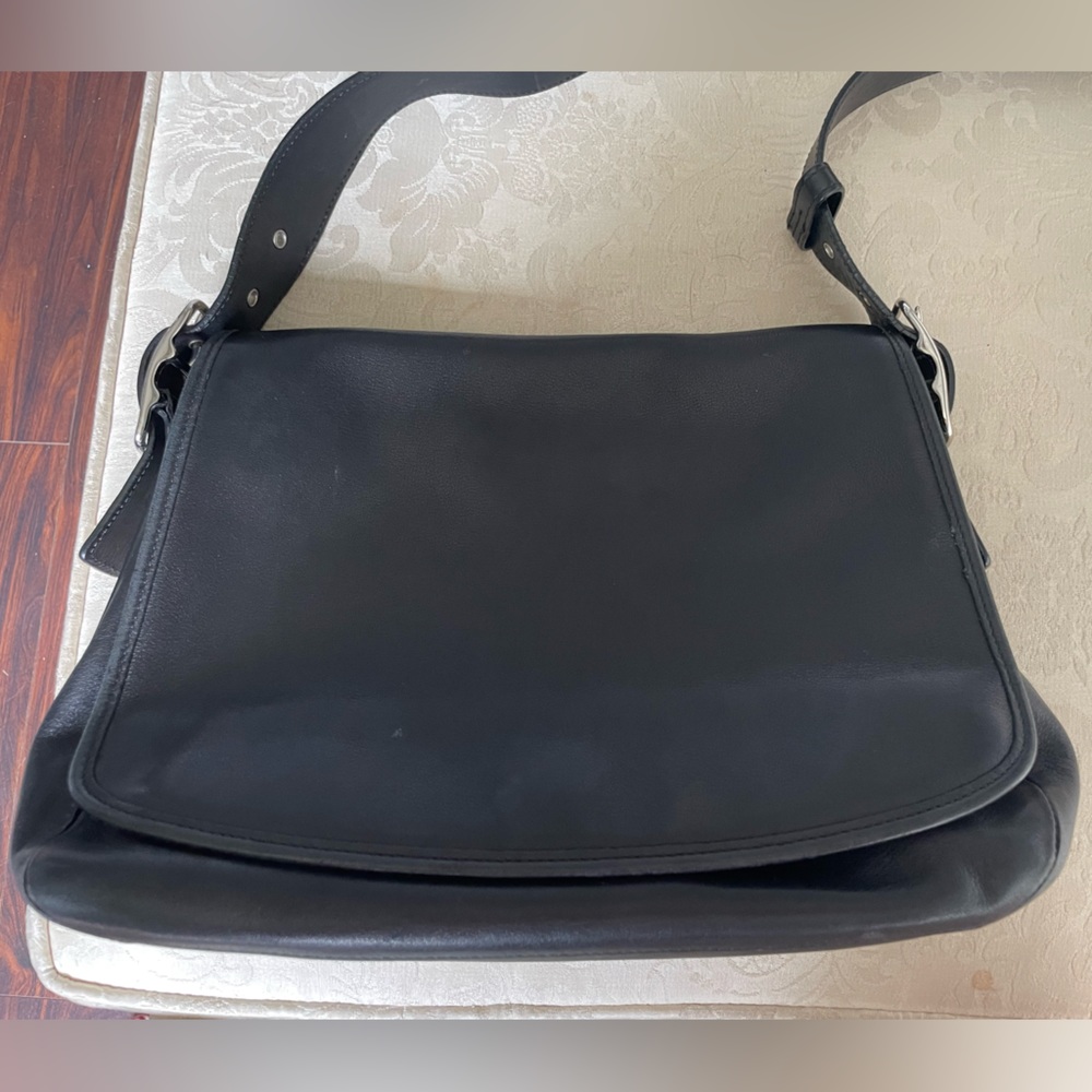 Black Leather Coach Crossbody